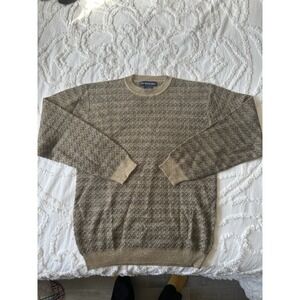 grandpa Core Vintage Northern Isle Geometric Pullover SweaterBrown Size S Unisex